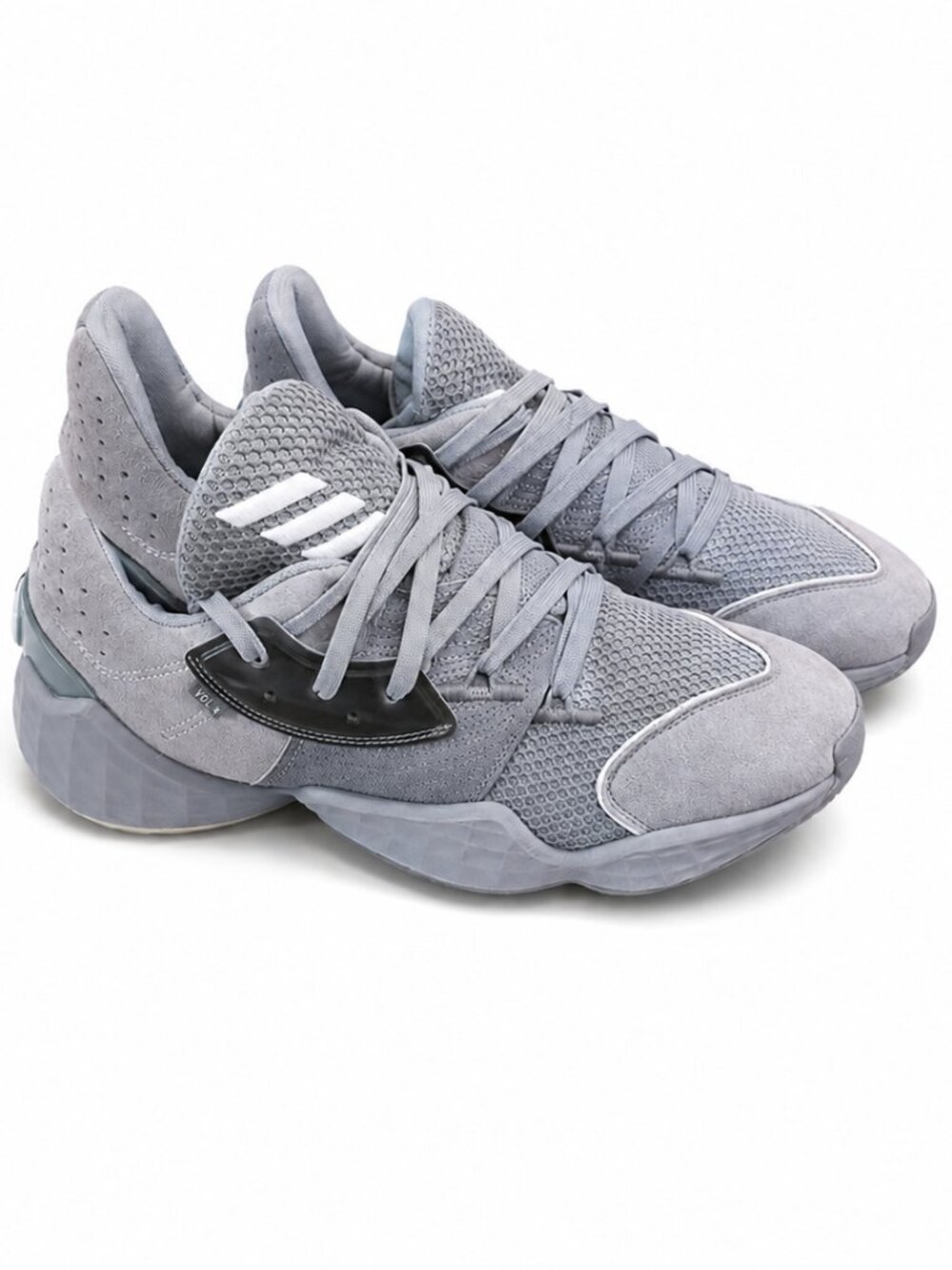 Adidas Harden Vol 4 Men’s Size 12 Gray Grey Basketball Shoes Sneakers James Hard